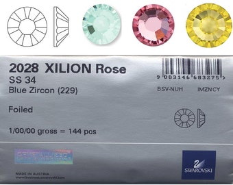 Swarovski 2028 XILION Rose SS34 foiled Price is for 10 pieces and pack 144