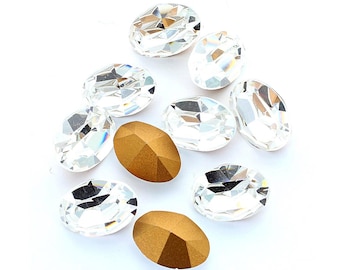Oval crystal 14x10mm  stones.  Price is for 2 stones