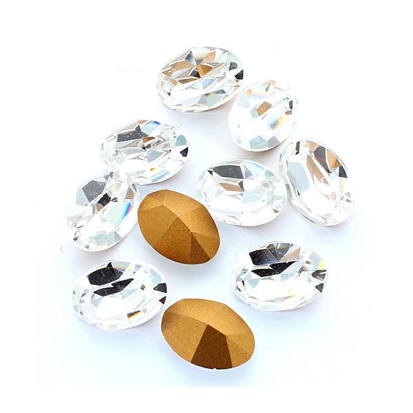 Oval crystal 14x10mm  stones.  Price is for 2 stones