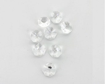 Preciosa crystal octagon chandlier pieces 14mm , 22mm, 30mm.  Price is for tray of 77 pcs and for 1 pc