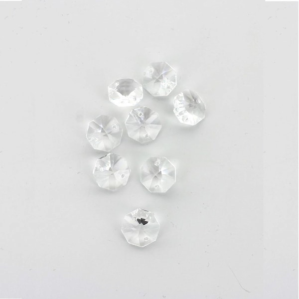 Preciosa crystal octagon chandlier pieces 14mm , 22mm, 30mm.  Price is for tray of 77 pcs and for 1 pc