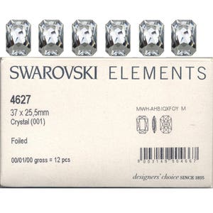 Swarovski 4627 octagon crystal stone 37x25.5mm.  Price is for one stone.