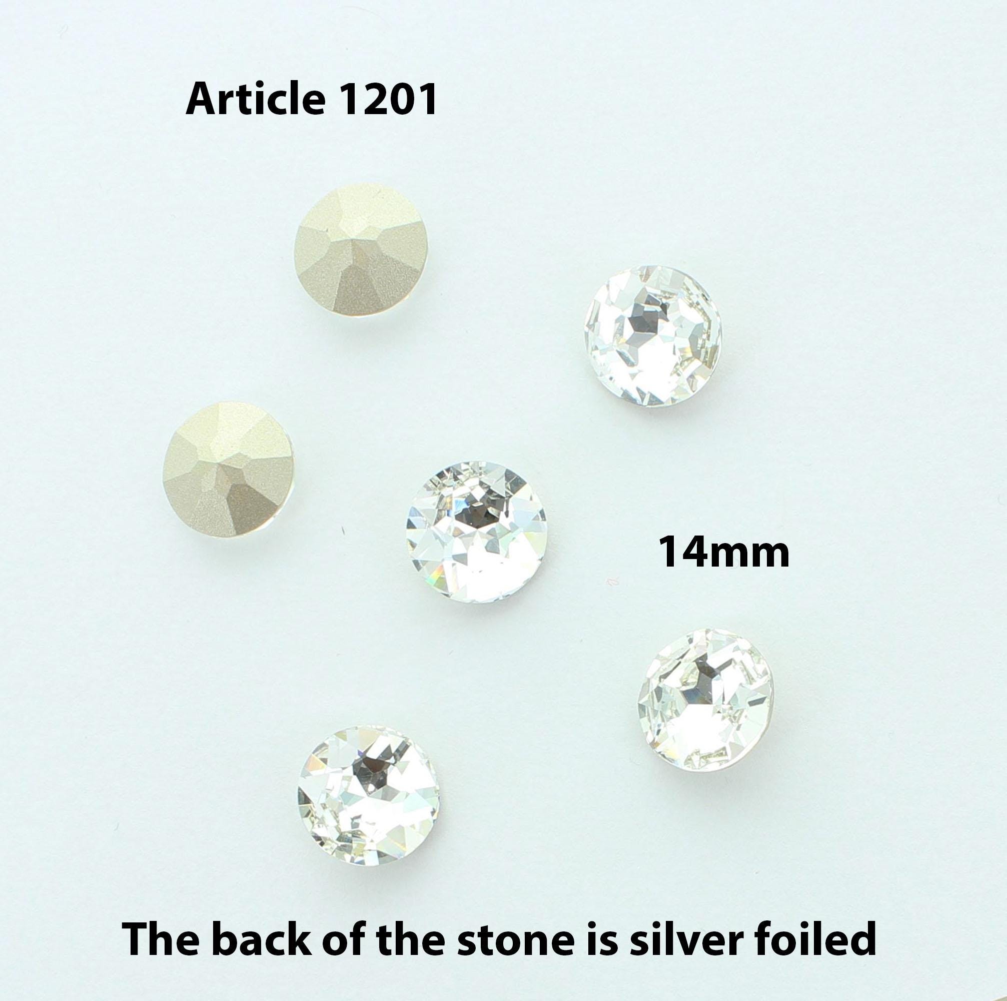 Swarovski 1201 With Pointed Back, Silver Foiled Back. the Crystal