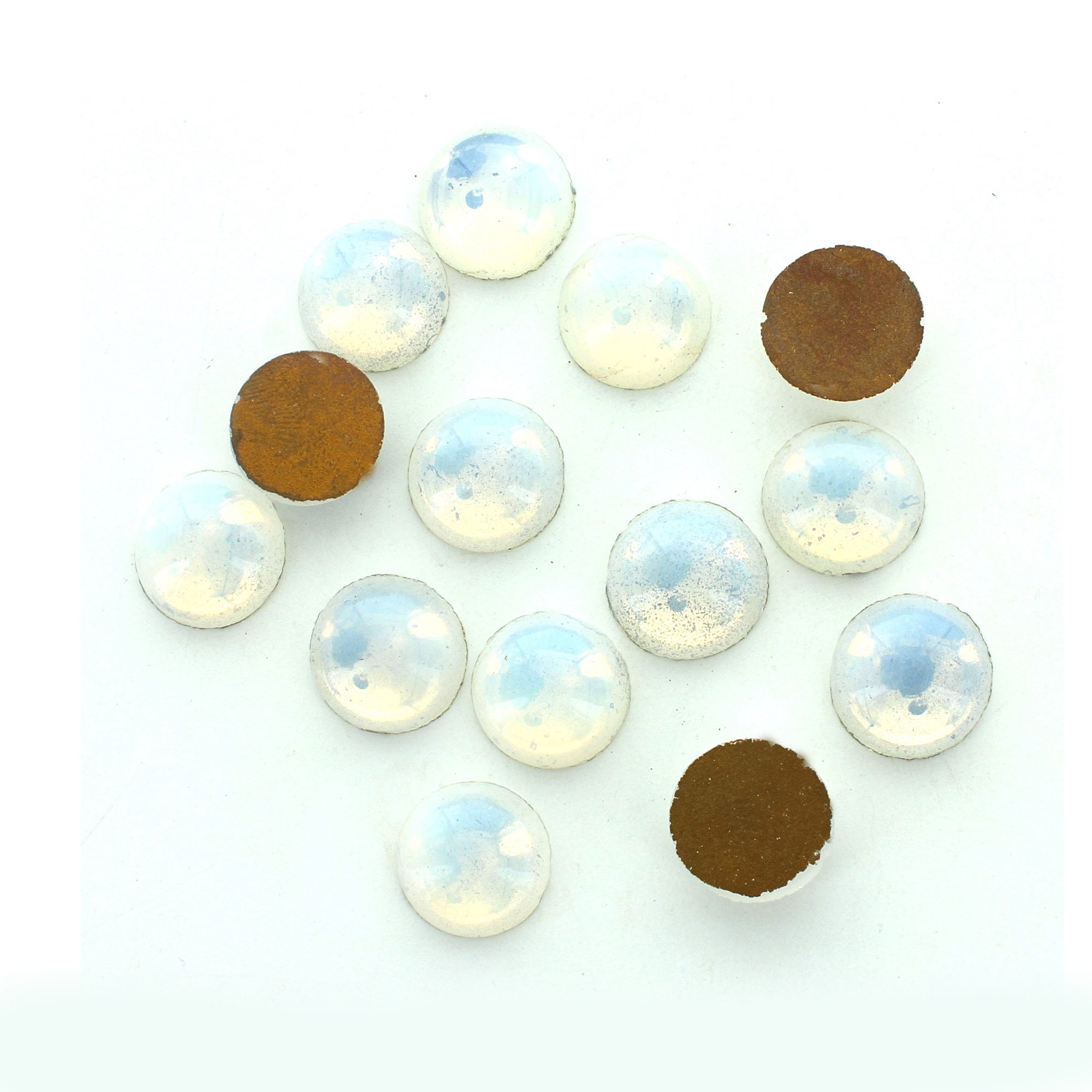 Vintage white opal cabochons.10mm, 12mm  and 15mm .  Price is for  10…