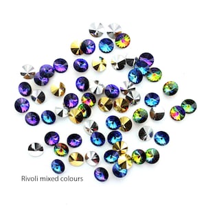 Swarovski 1122 rivolli stones 8mm (SS39). Price is for 10 stones
