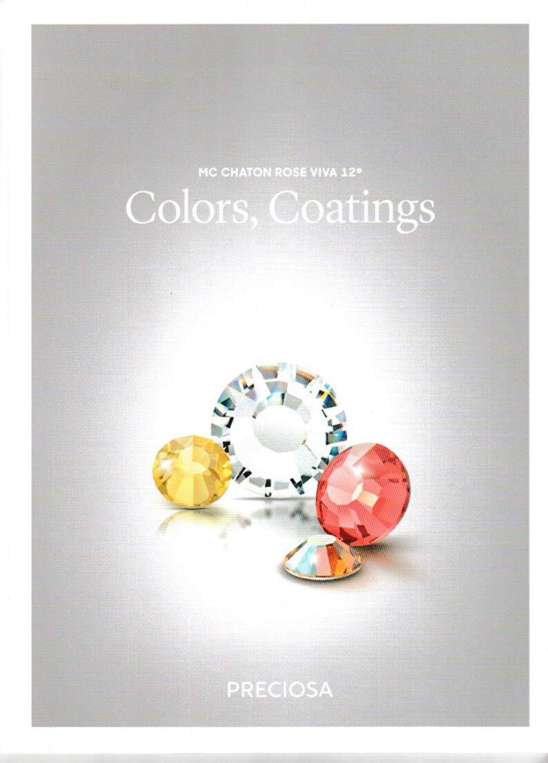 Swarovski und Preciosa Maxima Farbkarte für Chattons spitz | Etsy