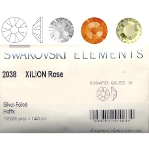 Swarovski flatback hotfix assorted sizes colours crystals