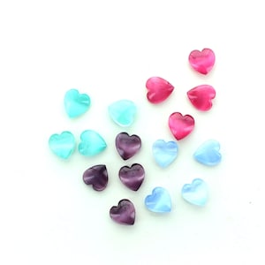 Opal hearts.  Size 15x14, in 4 colours. Price is for 2 pieces