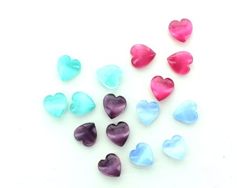 Opal hearts.  Size 15x14, in 4 colours. Price is for 2 pieces