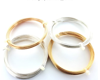 Craft wire brass, gold or silver plated.  Price is for 1 reel