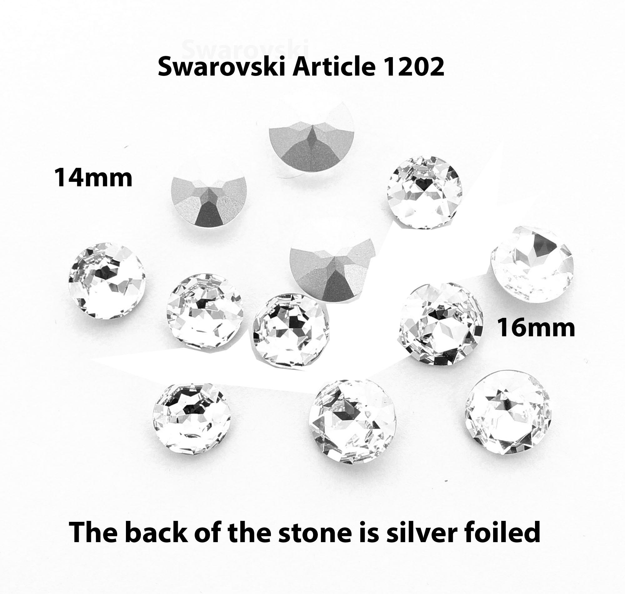 Swarovski 1201 With Pointed Back, Silver Foiled Back. the Crystal