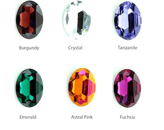 スワロフスキー 4127 石。カラークリスタル。サイズ 39 x 28 mm