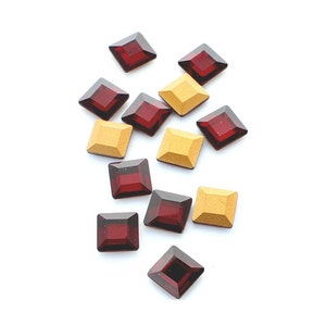 Swarovski squares article 4404 8mm siam.  Price is for 5 stones