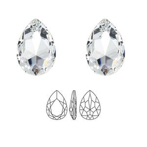 Swarovski 4327 40x27mm , 30x20 and 25x18 pearshaped crystal.  Price is for 1 stone
