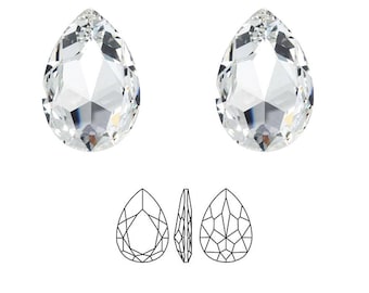 Swarovski 4327 40x27mm , 30x20 and 25x18 Pearshaped Crystal. Price