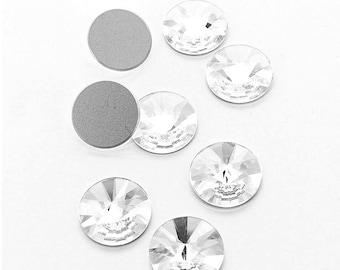 Rivoli crystal and colours  flatback stones.  Price is for 10 stones