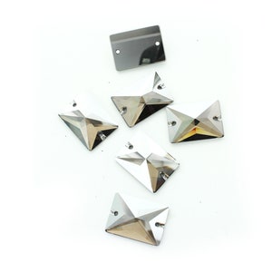 Swarovski vintage rectangle sew on stones 25x18mm.  Colour Satin.  Price is for 1 stone