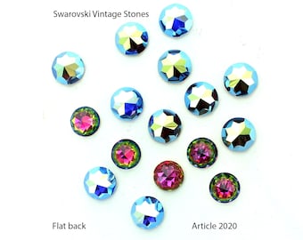 Swarovski vintage flatback stones.  Price is for 2 stones