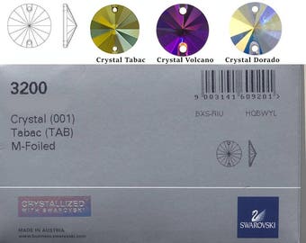 Swarovski 3200 14mm Crystal Tabac, Crystal Dorado, Crystal Volcano Foiled - Price for 10 stone