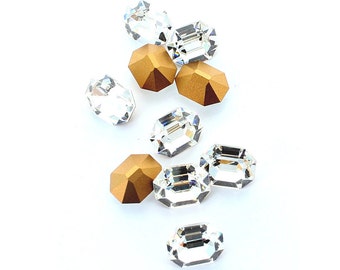 Preciosa crystal 10x8 octagon stone.  Price is for 2 stones