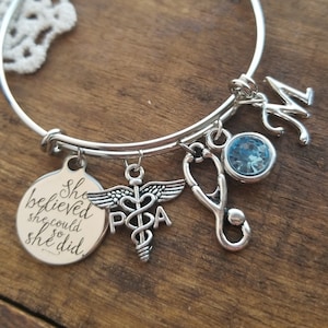 graduation Gift for PA, physician&#39;s assistant graduation gift, graduation gift for doctor, PA bracelet, med school Graduation gift