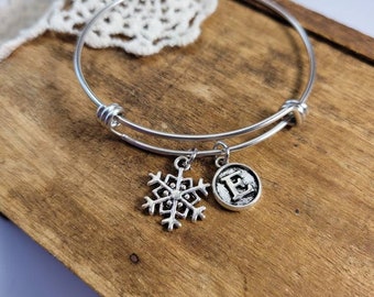 Snowflake bracelet, winter snowflake jewelry, ready to ship gift, personalized snowflake bracelet , winter jewelry, snowflake jewelry