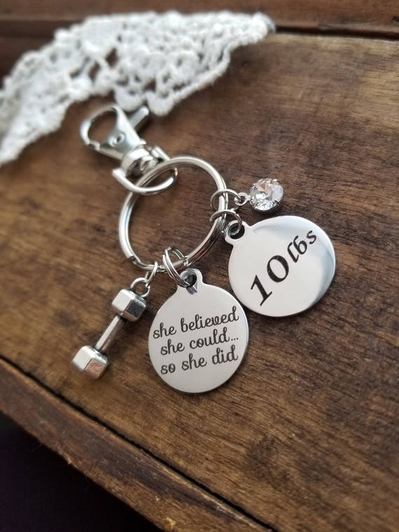 Personalized weight loss journey keychain weightloss Etsy