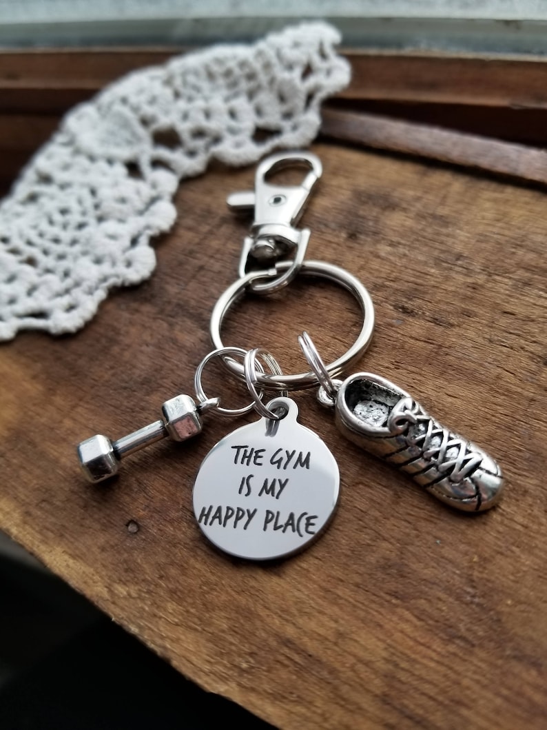 Fitness Keychain Gym Keychain Weightloss Keychain Gift for Etsy