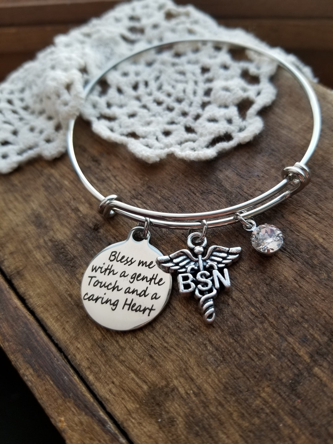 Medical Bracelet For Woman LPN Graduaton Charm Bracelet, Gft For