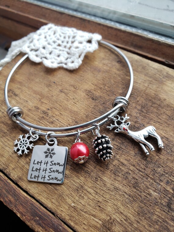 EVER FAITH Bracciale invernale con fiocco di neve, in argento Sterling 925, con zirconi a 8 forma, regolabile, per donne e ragazze, Argento sterling
