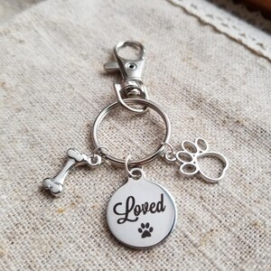 Animal lover keychain, gift for dog mom, gift for vet tech, veterinarian keychain, cat lover keychain, gift for new pet owner, puppy keychai