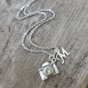 Colar com câmera, joias de prata com câmera, colar com câmera personalizado, presente para fotógrafo, colar com foto que eu amo, colar com inicial