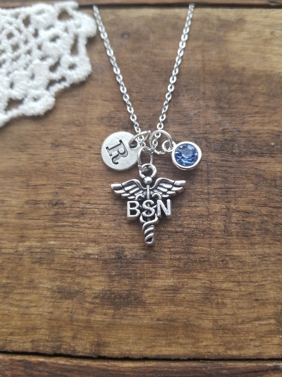 Nursing Gifts, Gift for BSN, BSN Gifts, Personalized BSN Necklace
