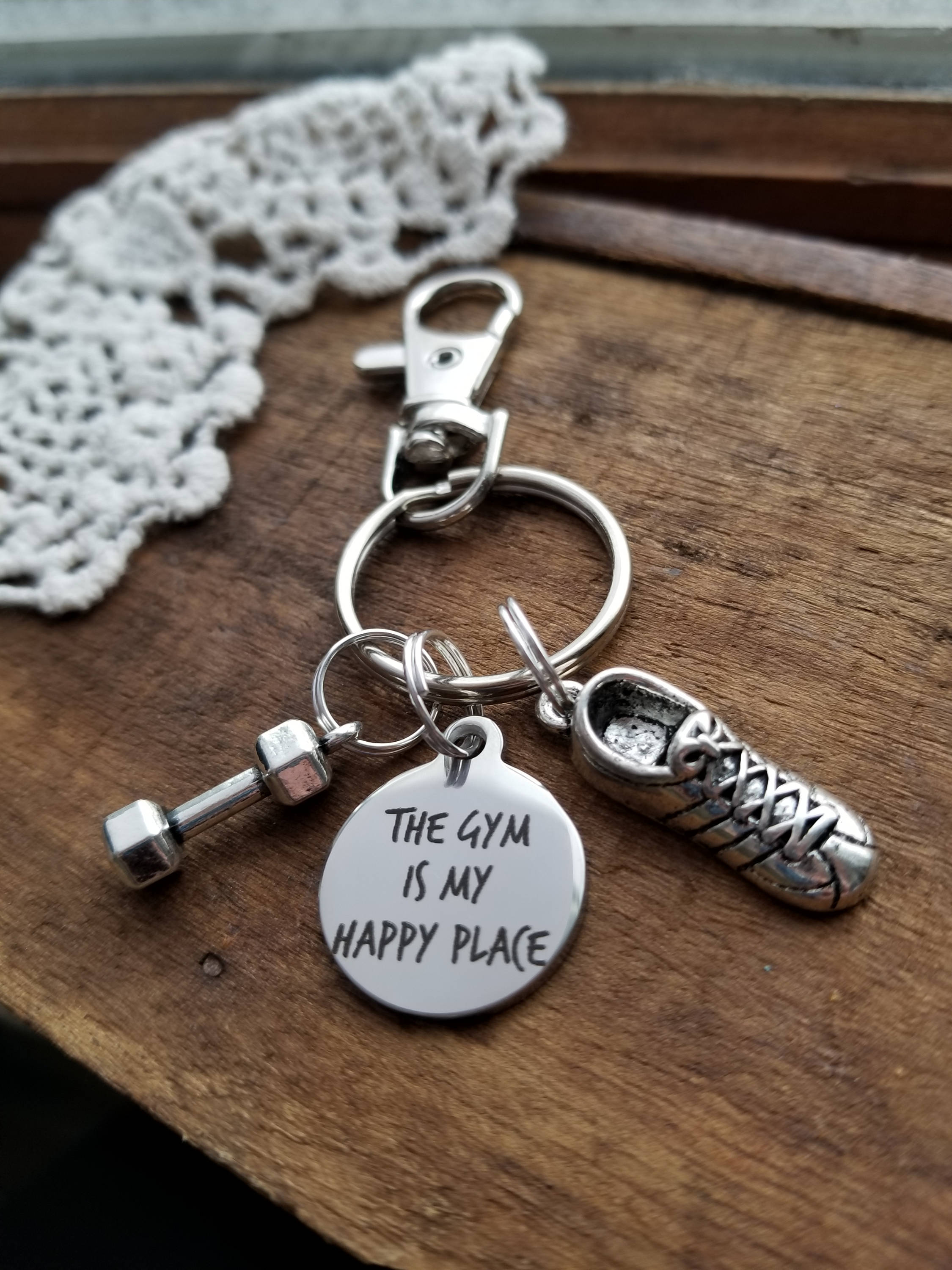 Liitata 2 Pezzi Fitness Charm Portachiavi Manubrio Mini Kettlebell Peso Piastra per Ragazzo Uomini Amico Collega Famiglia Allenatore Compleanno Stile 2