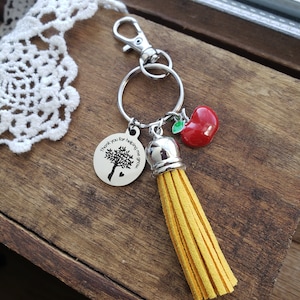 Gift for teacher, Thank you for helping me grow keychain, teacher appreciation gift, gift for teacher appreciation, teacher keychain