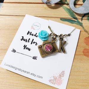 Gift for photographer, photographer gifts, Camera necklace, camera pendant, photographer necklace,  photo necklace, camera jewelry