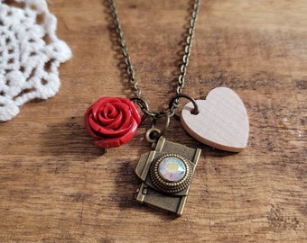 Gift for photographer, camera necklace,  camera jewelry, capture life necklace, gift for new photography business owner, photographer gift