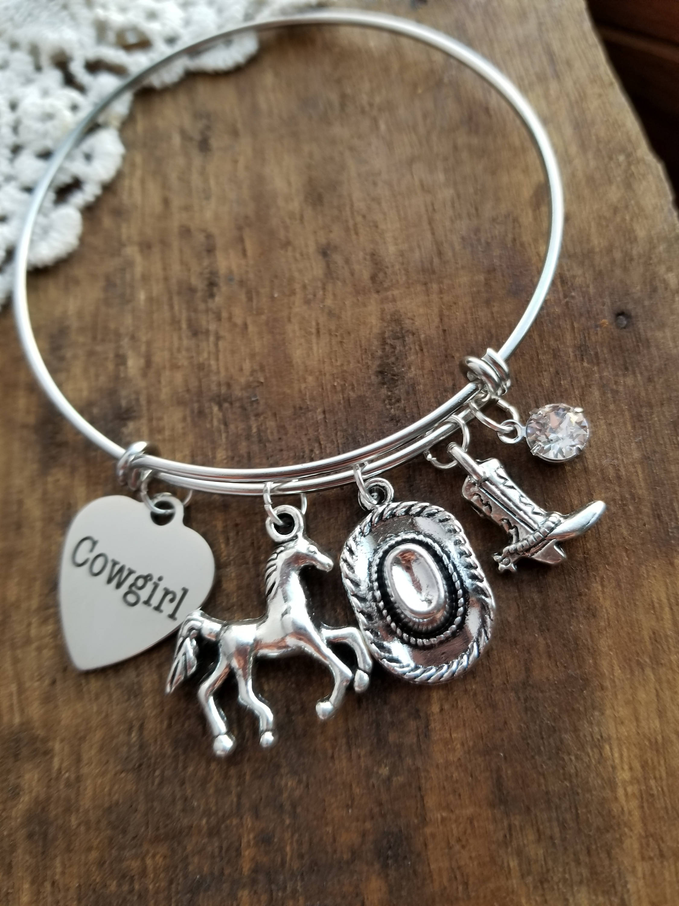 Country Girl Jewlery, Gift for Cowgirl, Horse Lover Jewlery, Rodeo ...