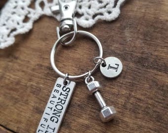 Fitness gifts, gift for trainer, gym  keychain, gym keyfob, gift for a coach, weightloss keychain, fitness keychain , motivational keychain