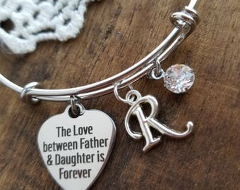 daughter father bracelet daddys charm between sweet gift