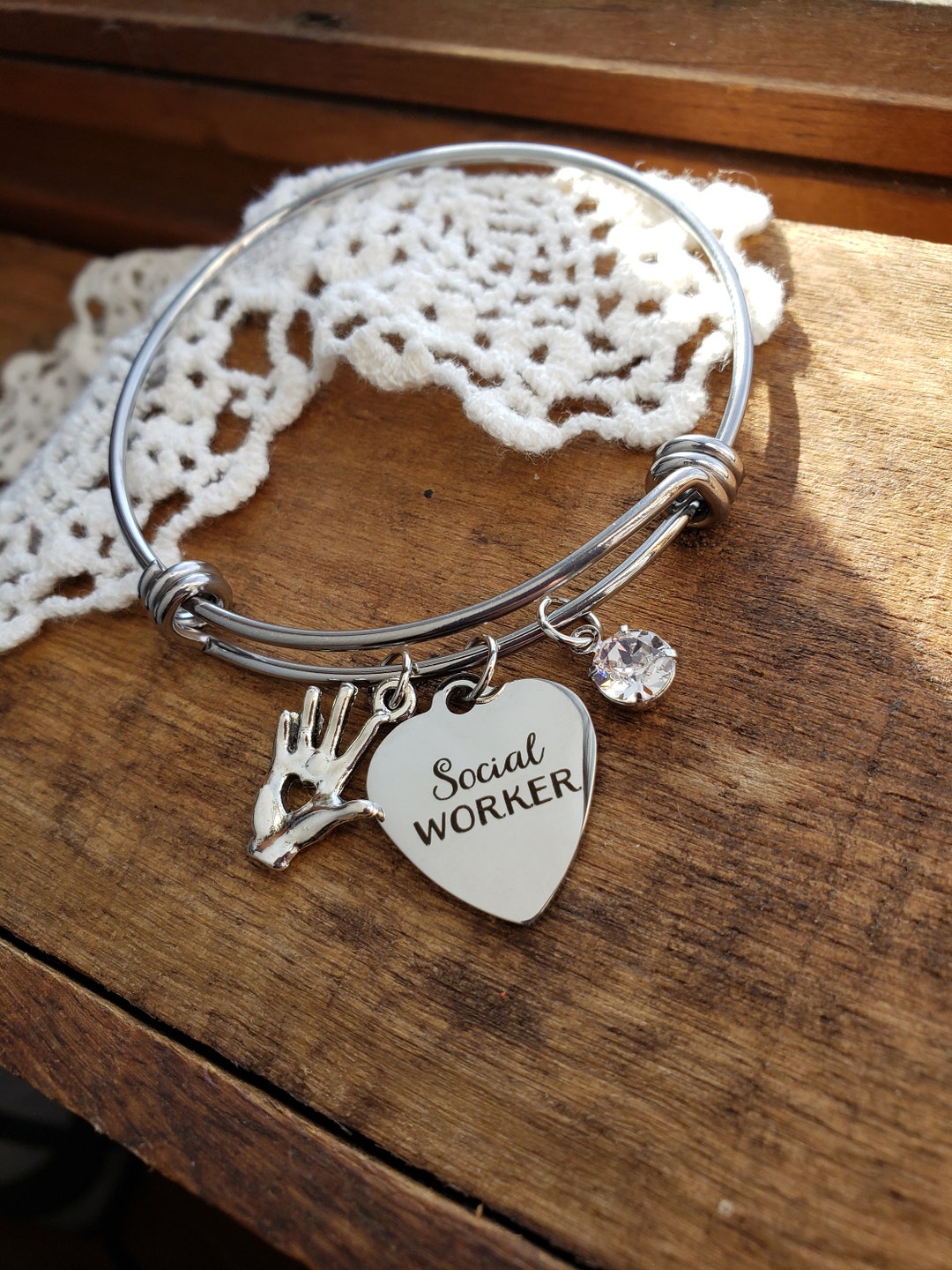 Social Worker Gift, Social Worker Bracelet, Graduation Gift for Social ...