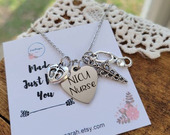 NICU nurse gift, gift for nicu nurse, gift nurse graduation,  nicu nurse necklace, NICU nurse jewelry,gift for nurse graduation