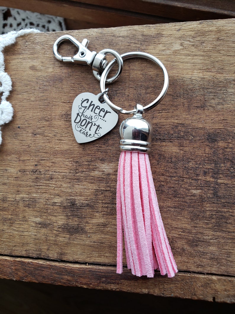 cheerleader keychain gift for teen girl gift for high school cheerleaders cheer hair don/'t care keychain Gift for cheerleader
