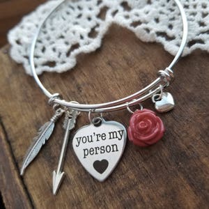 Je bent mijn persoon armband, Valentijnsdag sieraden, vriendschapsarmband, cadeau voor vriendin, cadeaus voor beste vriend, vriendschapscadeaus