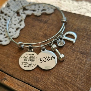 Weightloss motivation personalized weight loss tracker bracelet, weight tracker charms, weight watchers charms, ww weightloss charms