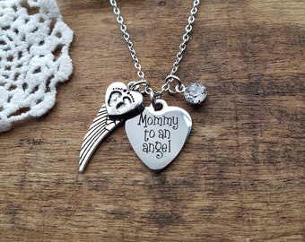 Joyas para un aborto espontáneo, joyas conmemorativas para un aborto espontáneo, regalo de mamá a un ángel, regalo para un aborto espontáneo, pérdida de un bebé, regalo conmemorativo, regalo para la pérdida de un bebé