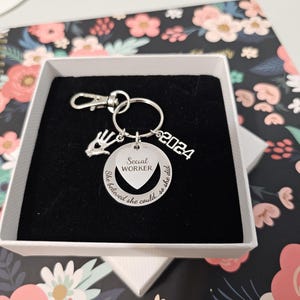 Regalo de trabajador social, regalo de graduación para trabajador social, regalo de graduación de MSW para trabajador social, llavero de MSW, regalo para trabajador social