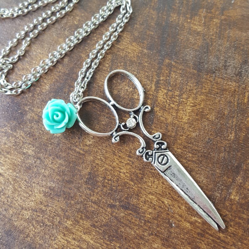 gift for hairstylist shears necklace cosmetologist gift trending necklace scissor necklace hairstylist gift vintage scissor necklace