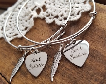 Freundschaftsarmband, Geschenke für beste Freundinnen, Seelengeschwister Geschenke, Freundschaftsarmband, Beste Freunde Geschenke, Seelenschwestern Bettelarmband