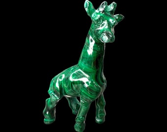 マラカイトの象の置物：ヴィンテージ天然石アートオブジェ - Etsy 日本